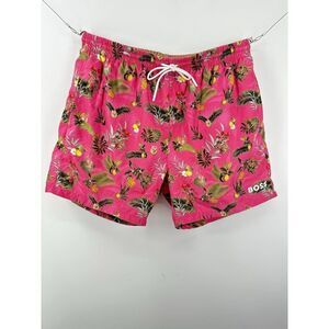 Boss Pink Coconut Pattern Swimming trunks Size XL NWOT (X7)
